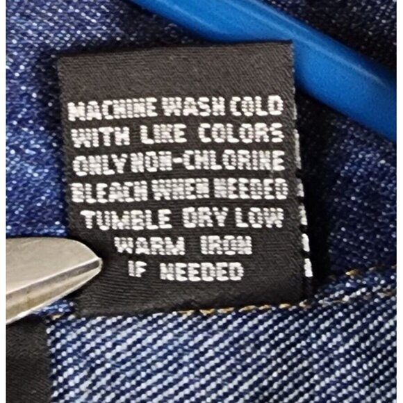 Cassee's Jean Vest Womens XXL Blue Denim Western Heart Patchwork Y2K Vintage - Picture 8 of 8